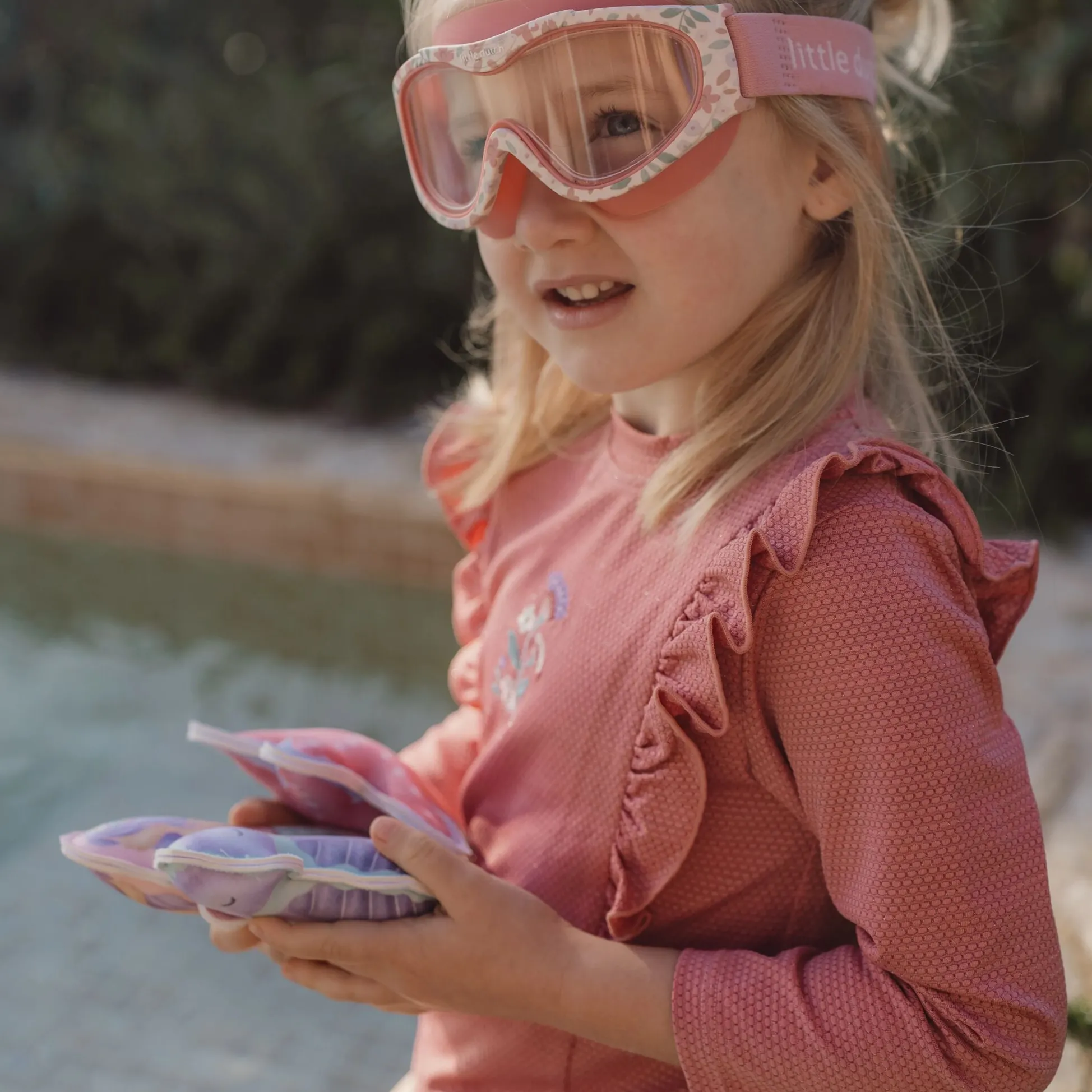 Swim shirt long sleeve - UPF 40 - Pink - Glitter