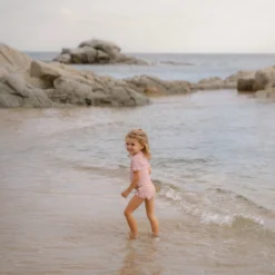 Swim shirt short sleeve - Light pink - Sunny Flowers