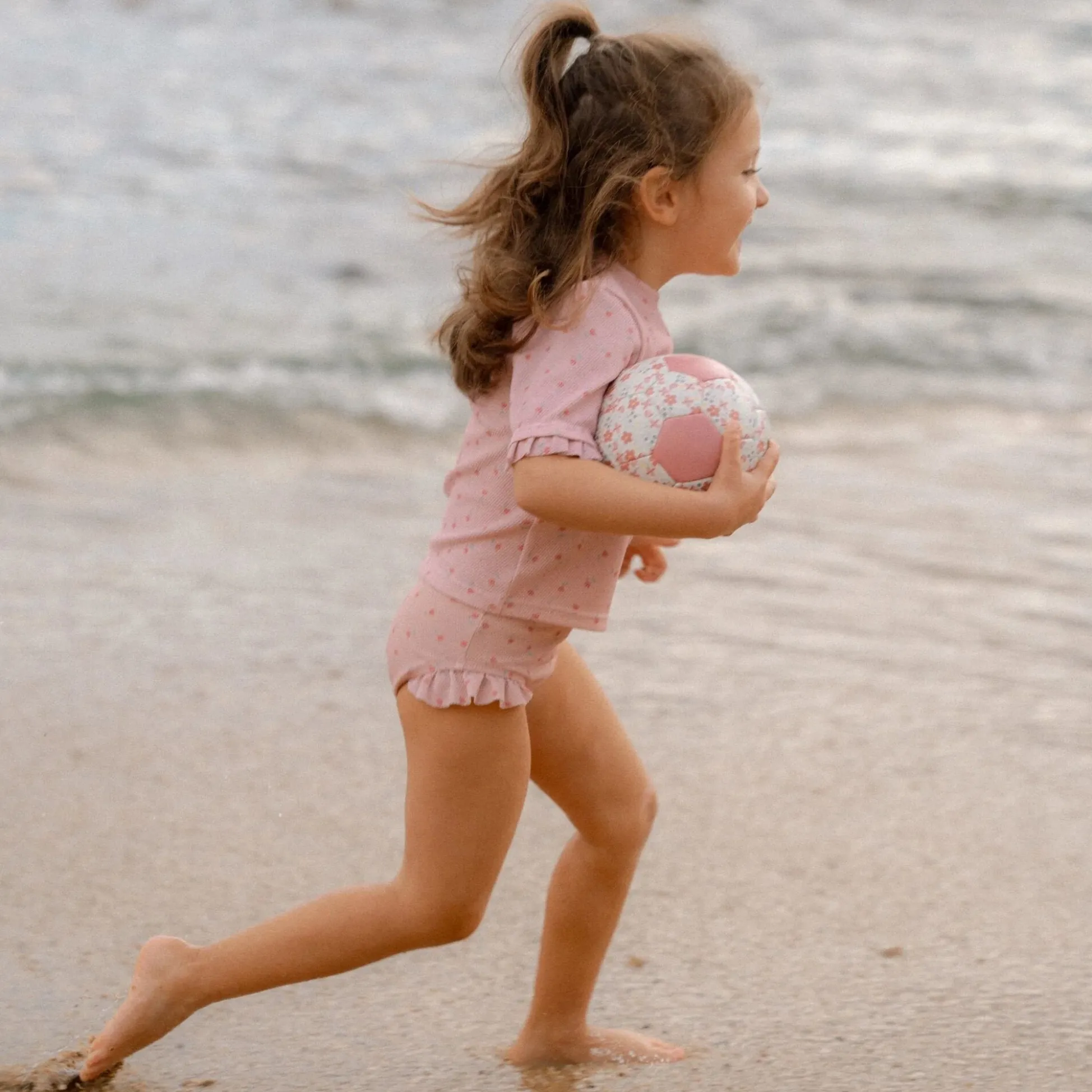 Swim shirt short sleeve - Light pink - Sunny Flowers