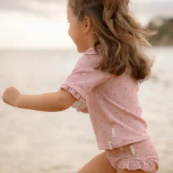 Swim shirt short sleeve - Light pink - Sunny Flowers
