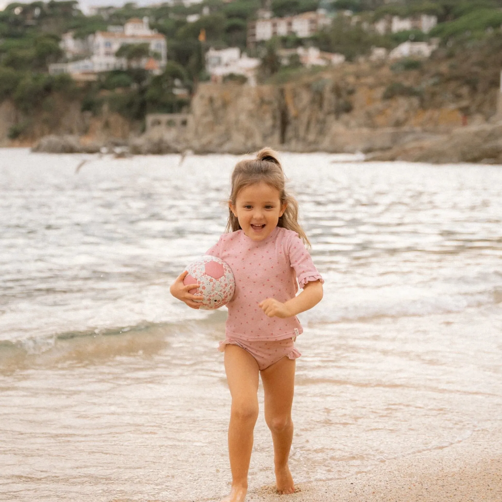 Swim shirt short sleeve - Light pink - Sunny Flowers