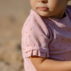 Swim shirt short sleeve - Light pink - Sunny Flowers