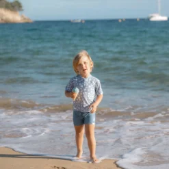 Swim shirt short sleeve - Light blue - Sea Life