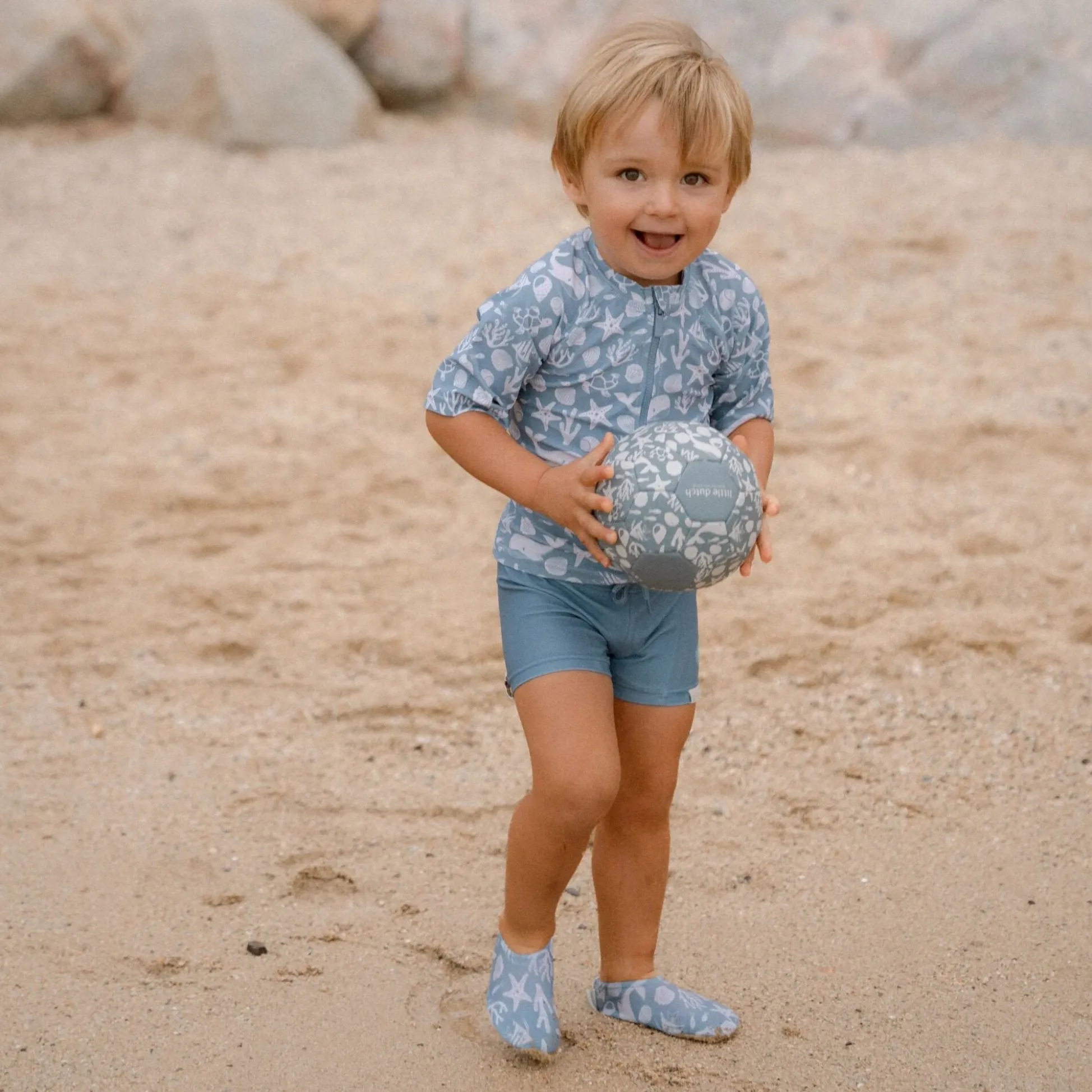 Swim shirt short sleeve - Light blue - Sea Life