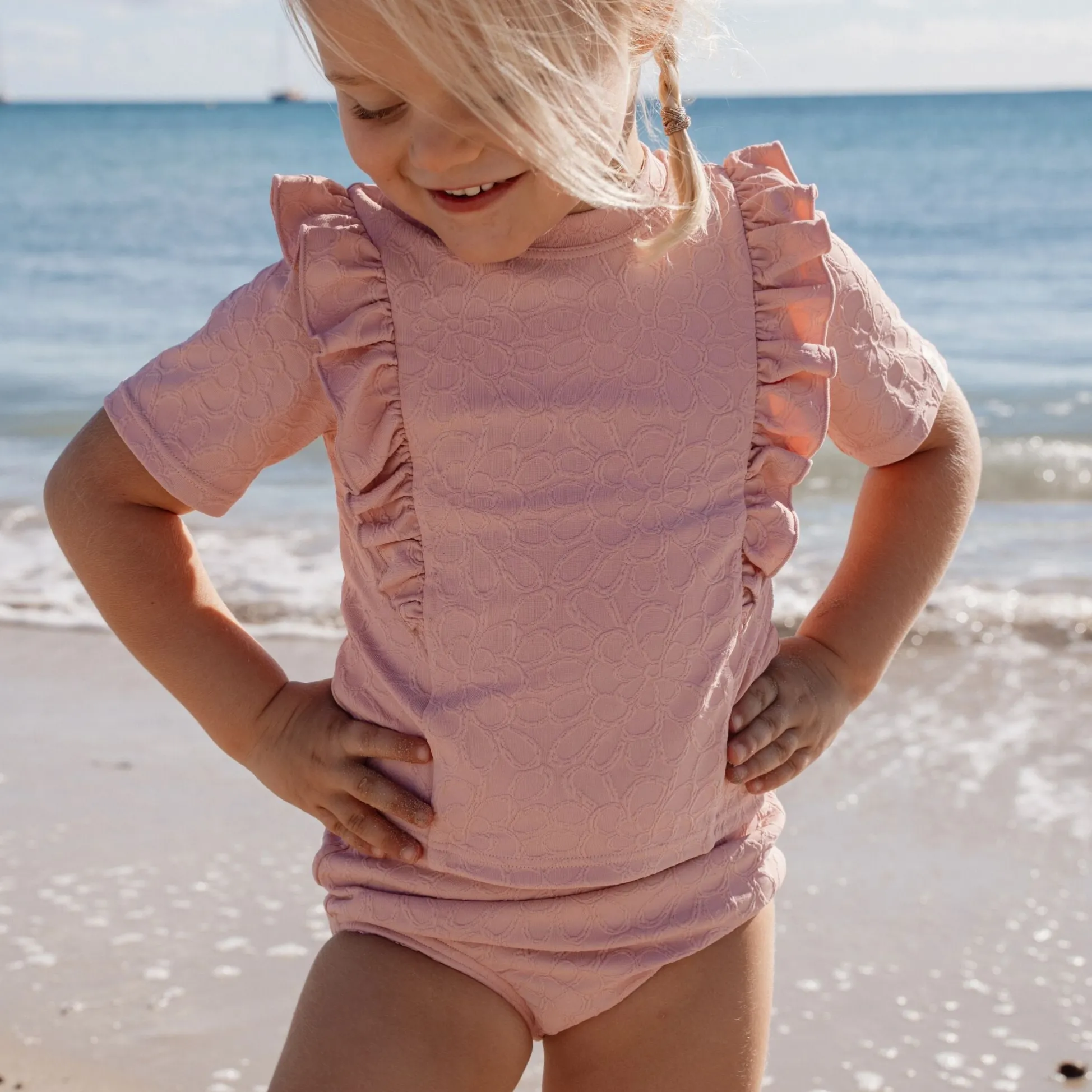 Swim shirt short sleeve - Pink