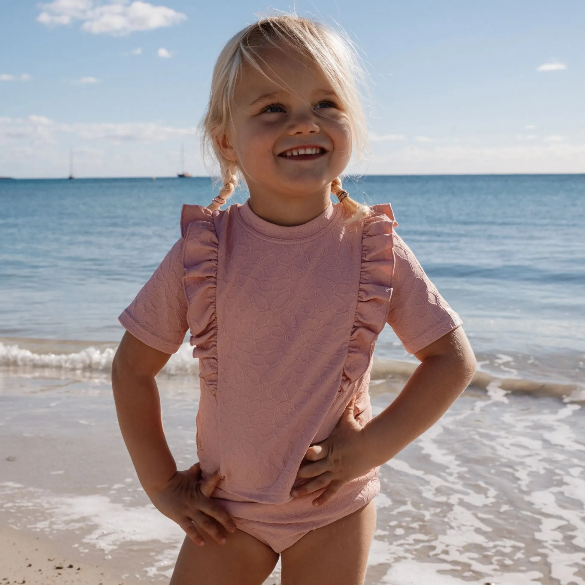 Swim shirt short sleeve - Pink