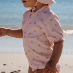 Swim shirt short sleeve - Pink - Shells
