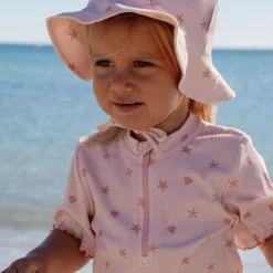 Swim shirt short sleeve - Pink - Shells