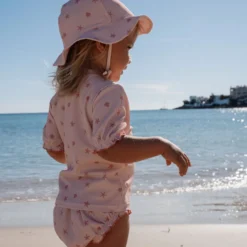 Swim shirt short sleeve - Pink - Shells