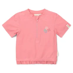 Swim shirt short sleeve - Pink - Sunny Flowers