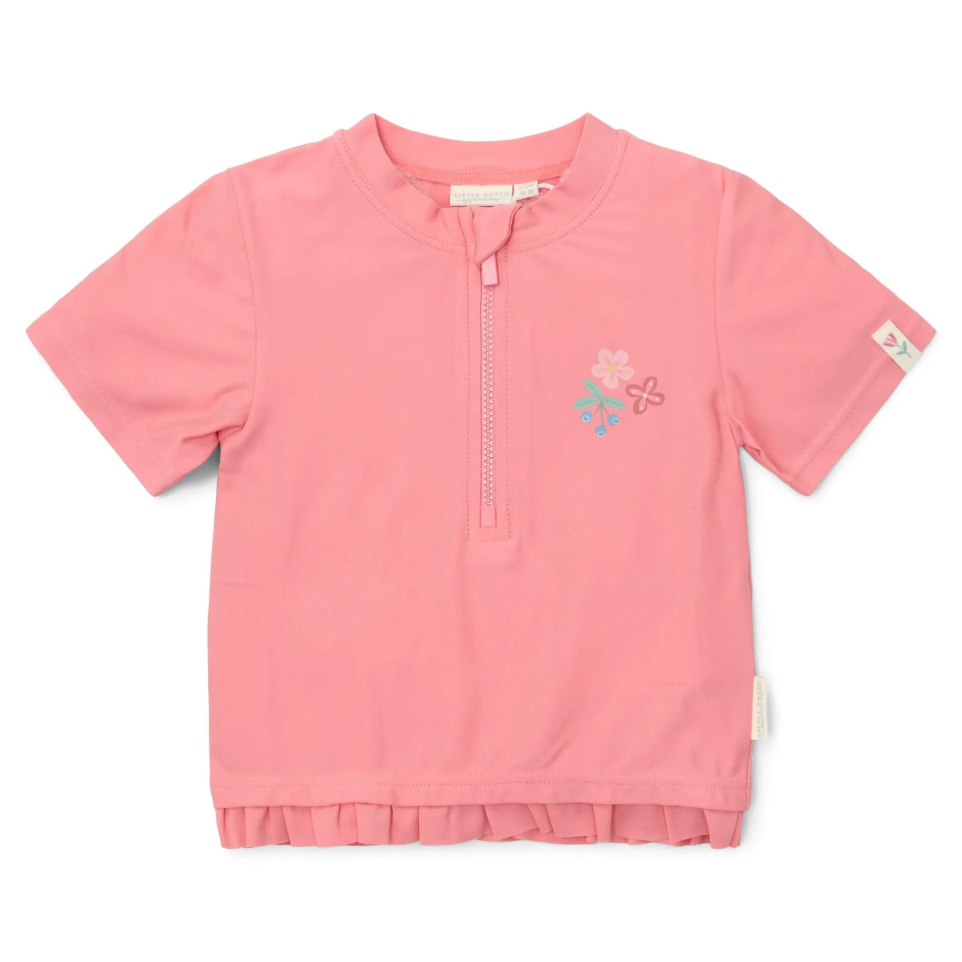 Swim shirt short sleeve - Pink - Sunny Flowers