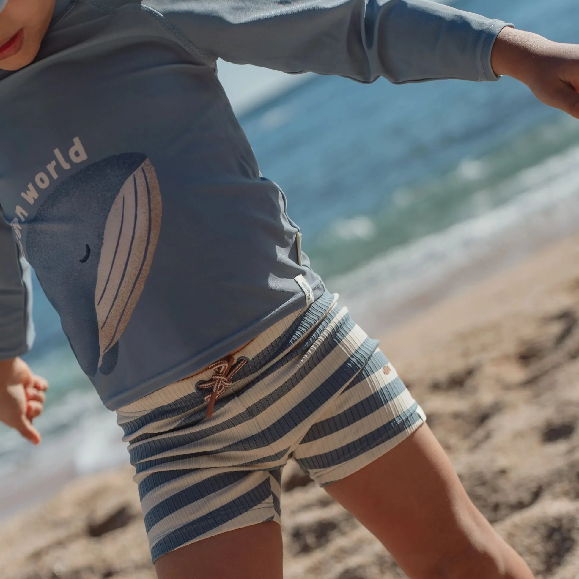 Swim Shorts - Blue - Ocean Blue Stripes