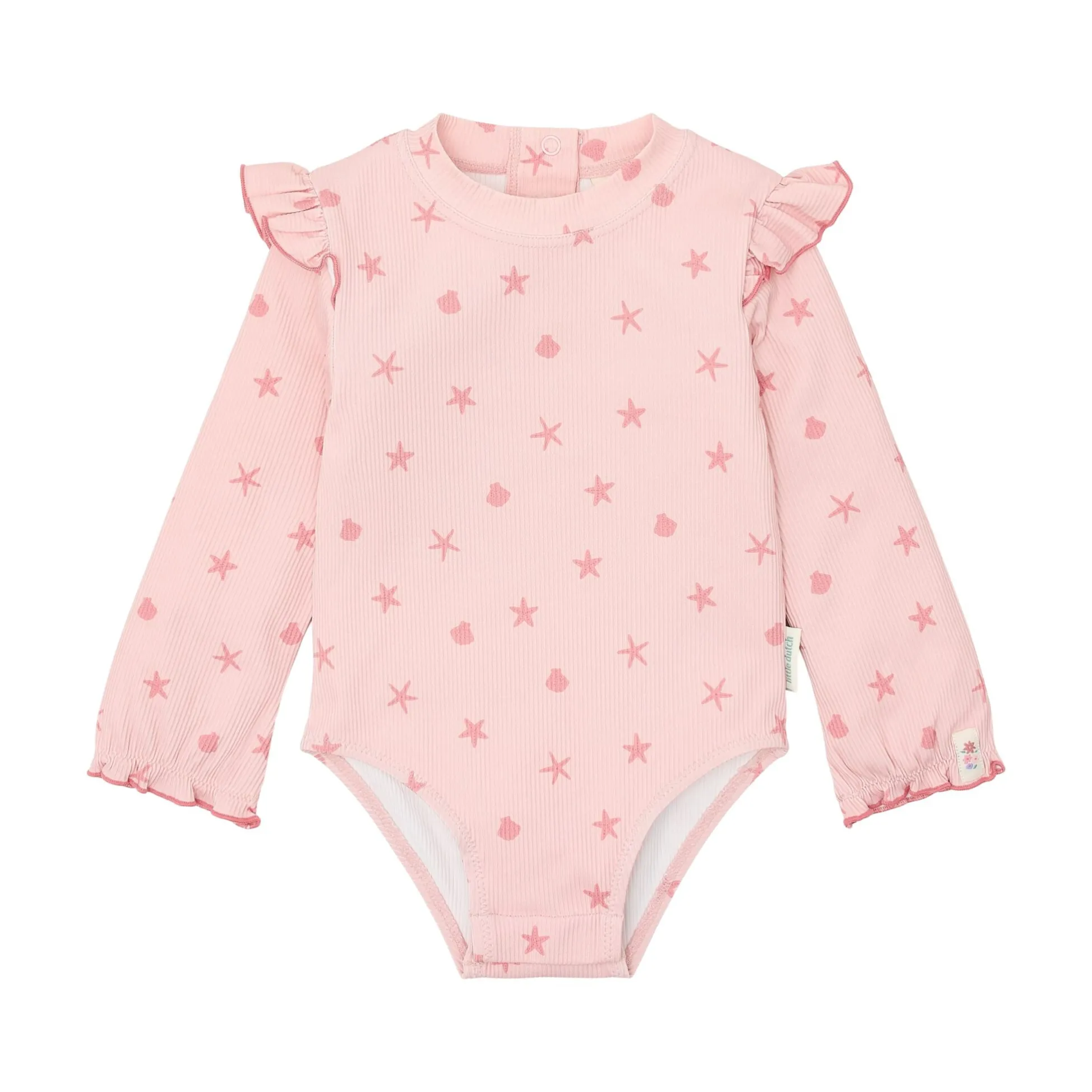 Swimsuit long sleeve - UPF 40 - Pink - Shells