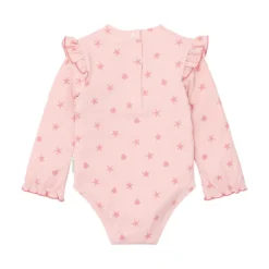 Swimsuit long sleeve - UPF 40 - Pink - Shells