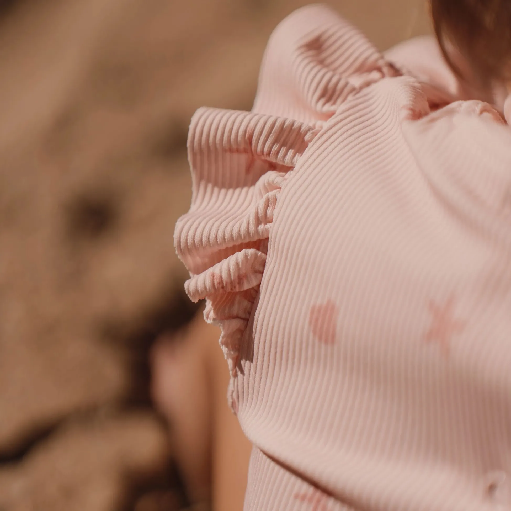 Swimsuit long sleeve - UPF 40 - Pink - Shells
