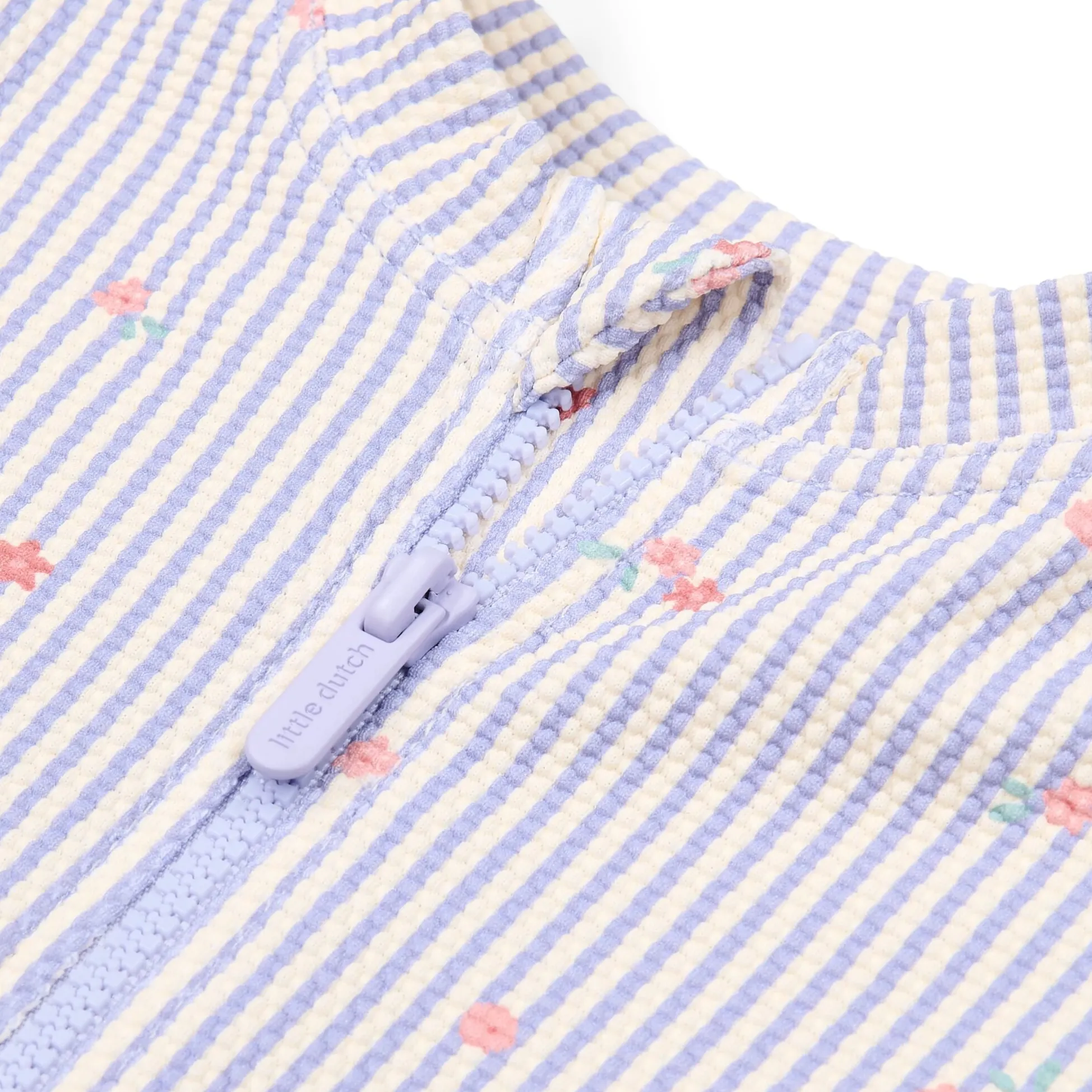 Swimsuit long sleeve - UPF 40 - Purple - Stripes
