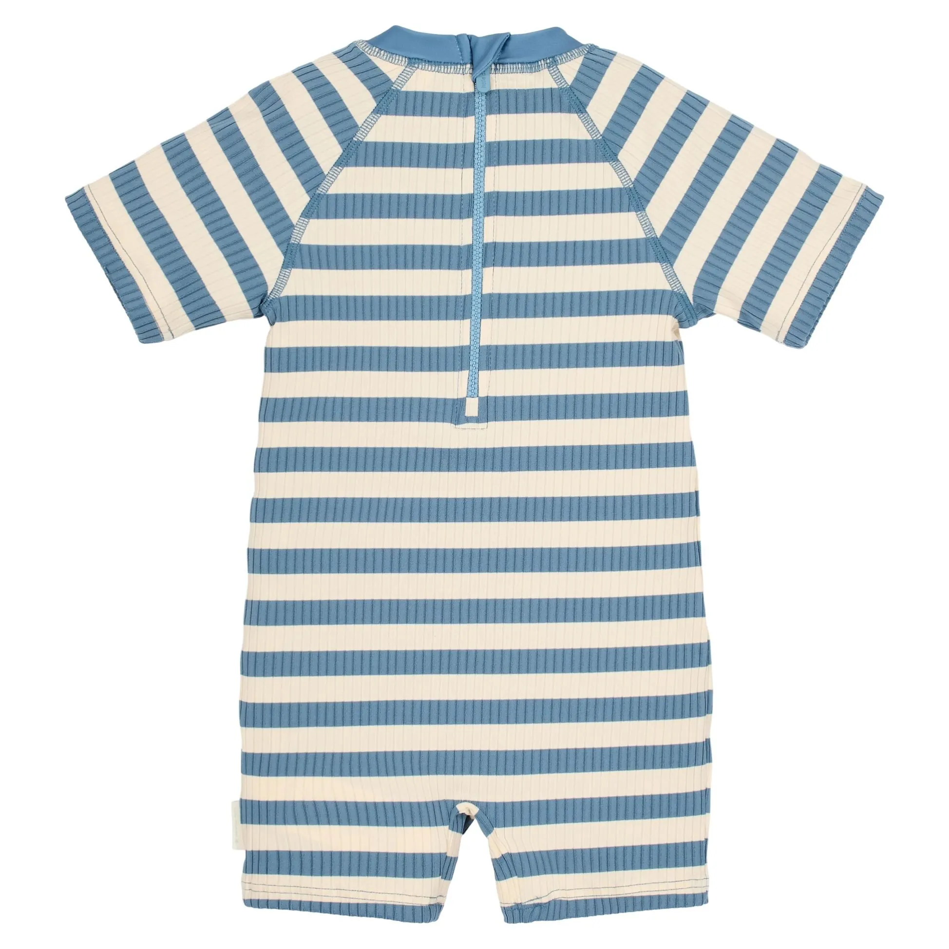 Swimsuit short sleeve - Blue - Ocean Blue Stripes