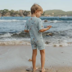 Swimsuit short sleeve - Green - Ocean Friends