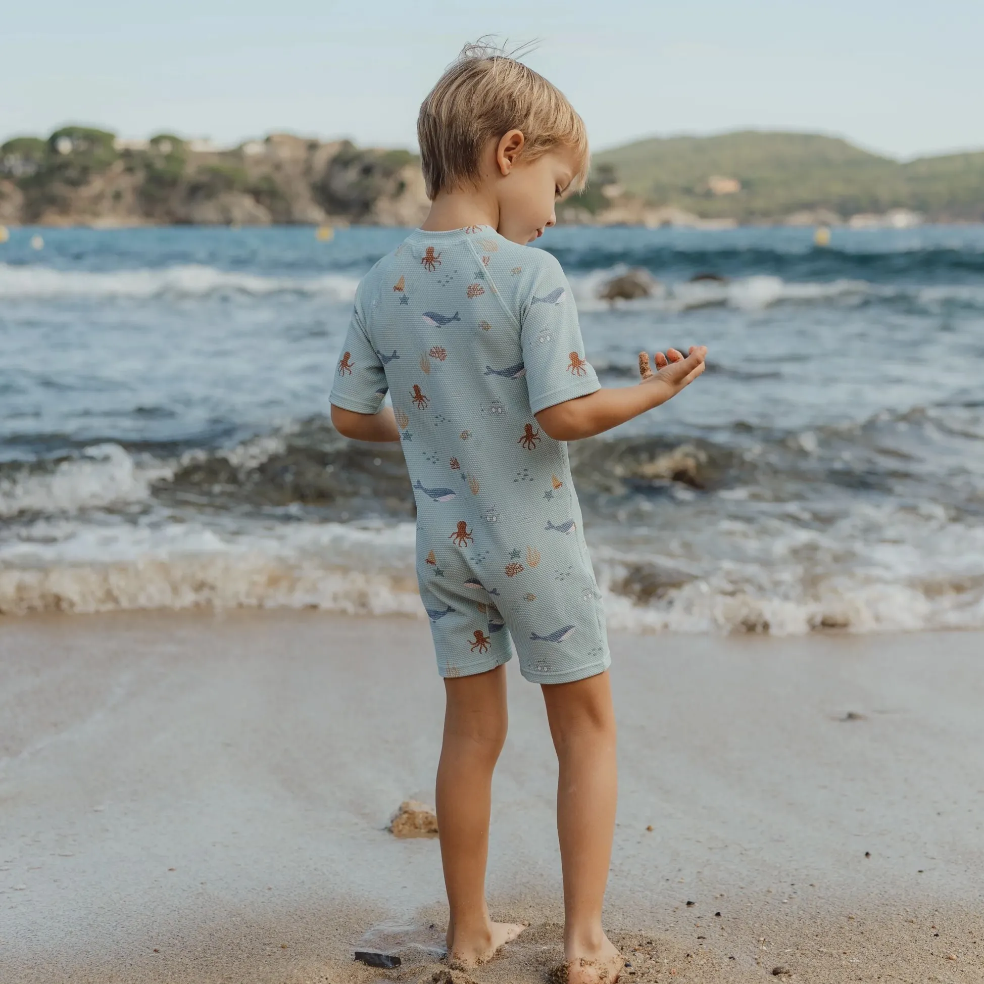 Swimsuit short sleeve - Green - Ocean Friends