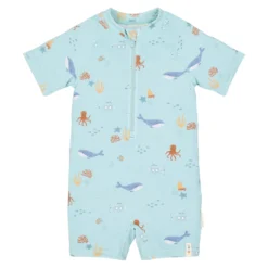 Swimsuit short sleeve - Green - Ocean Friends