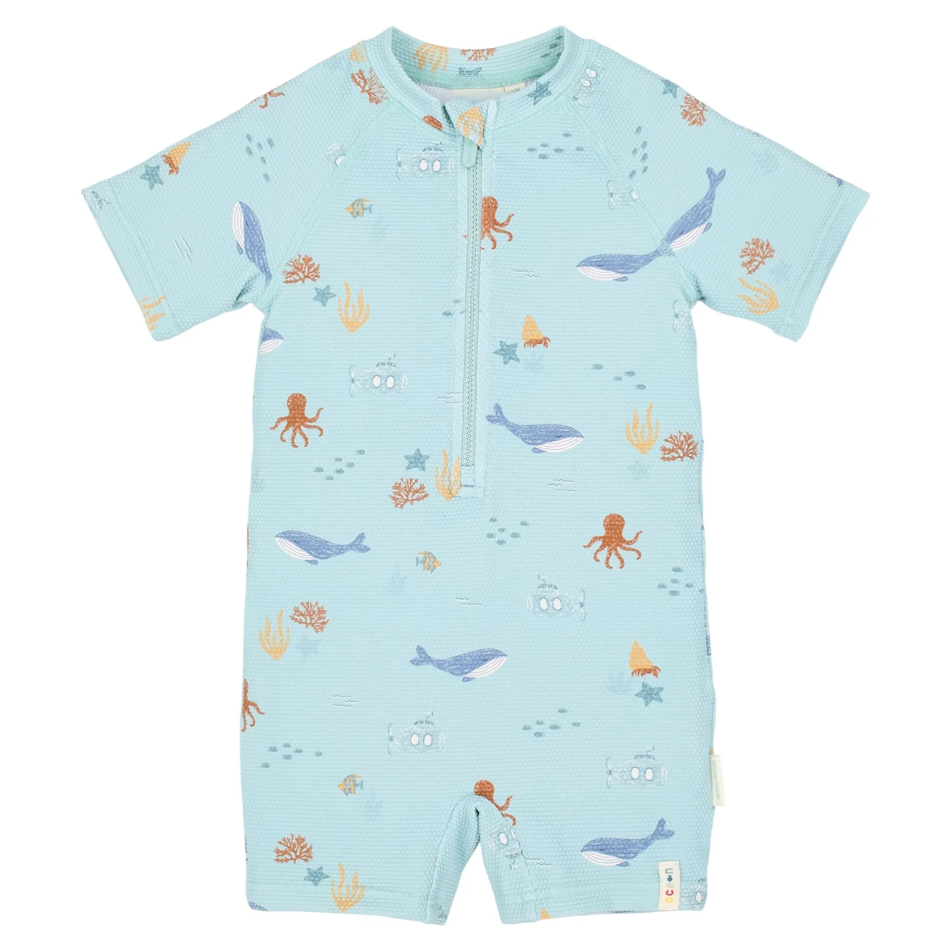 Swimsuit short sleeve - Green - Ocean Friends