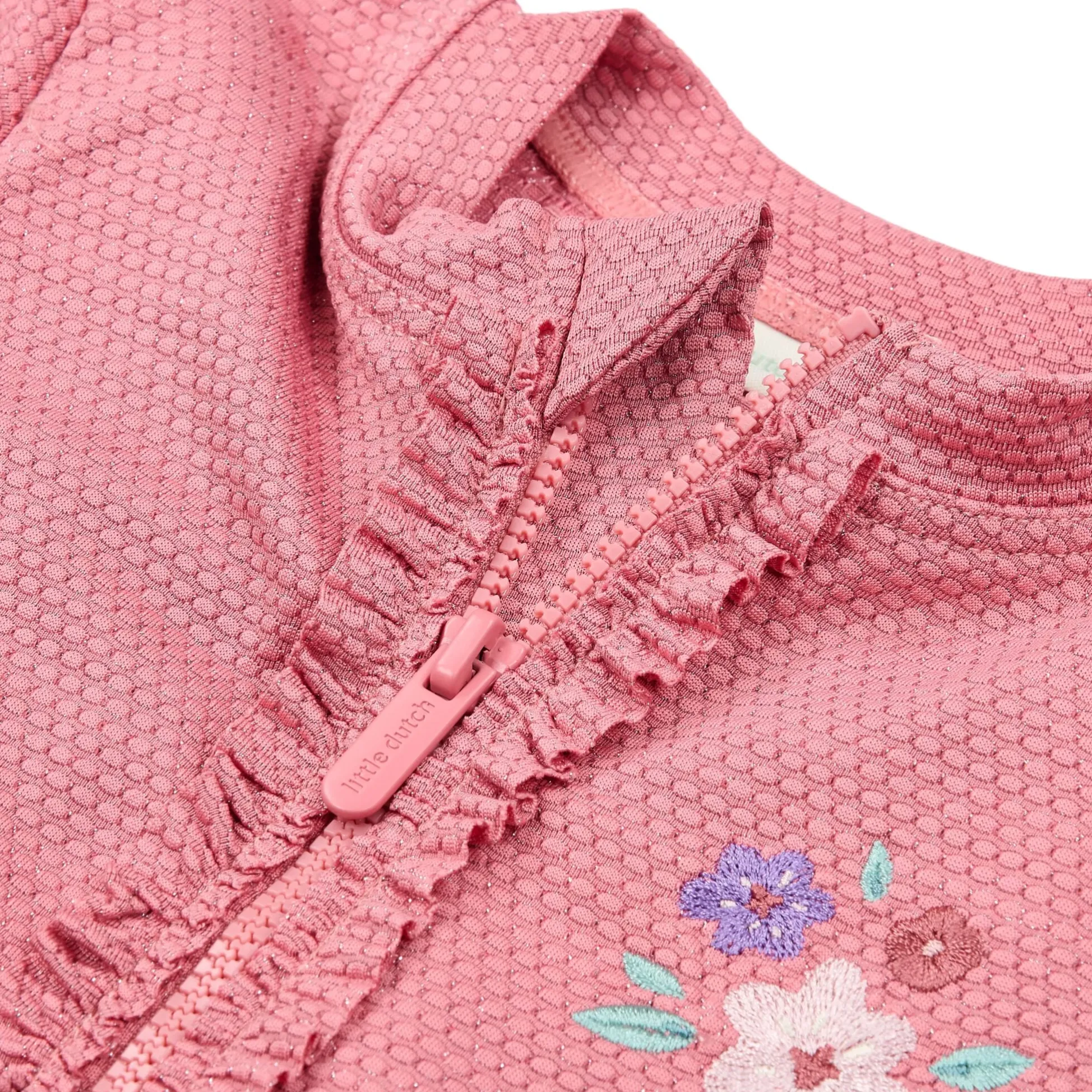 Swimsuit short sleeve - Pink - Glitter