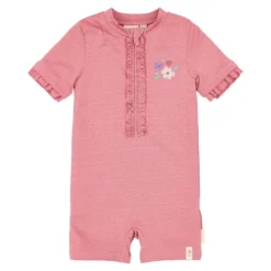 Swimsuit short sleeve - Pink - Glitter