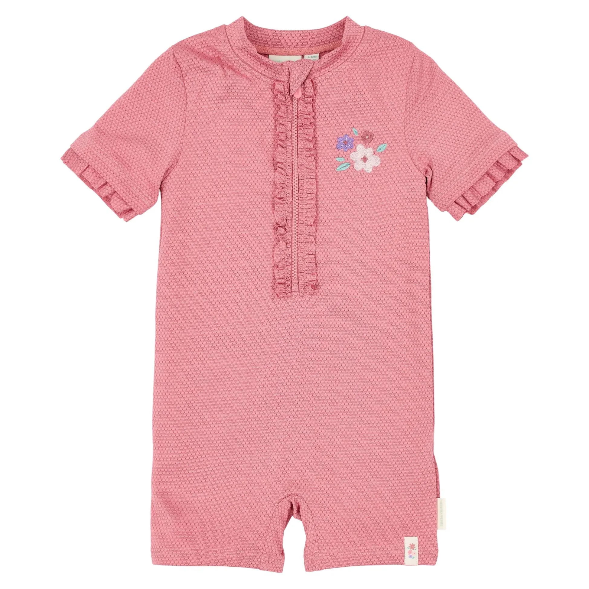 Swimsuit short sleeve - Pink - Glitter