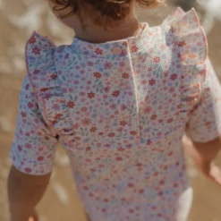 Swimsuit short sleeves - Floral print
