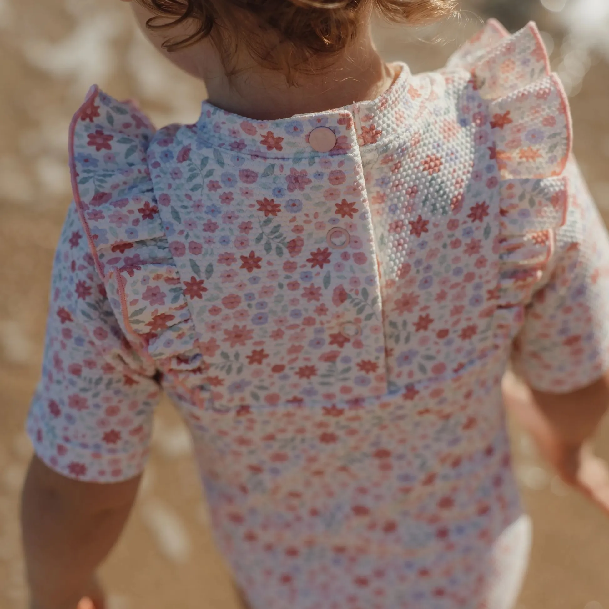 Swimsuit short sleeves - Floral print