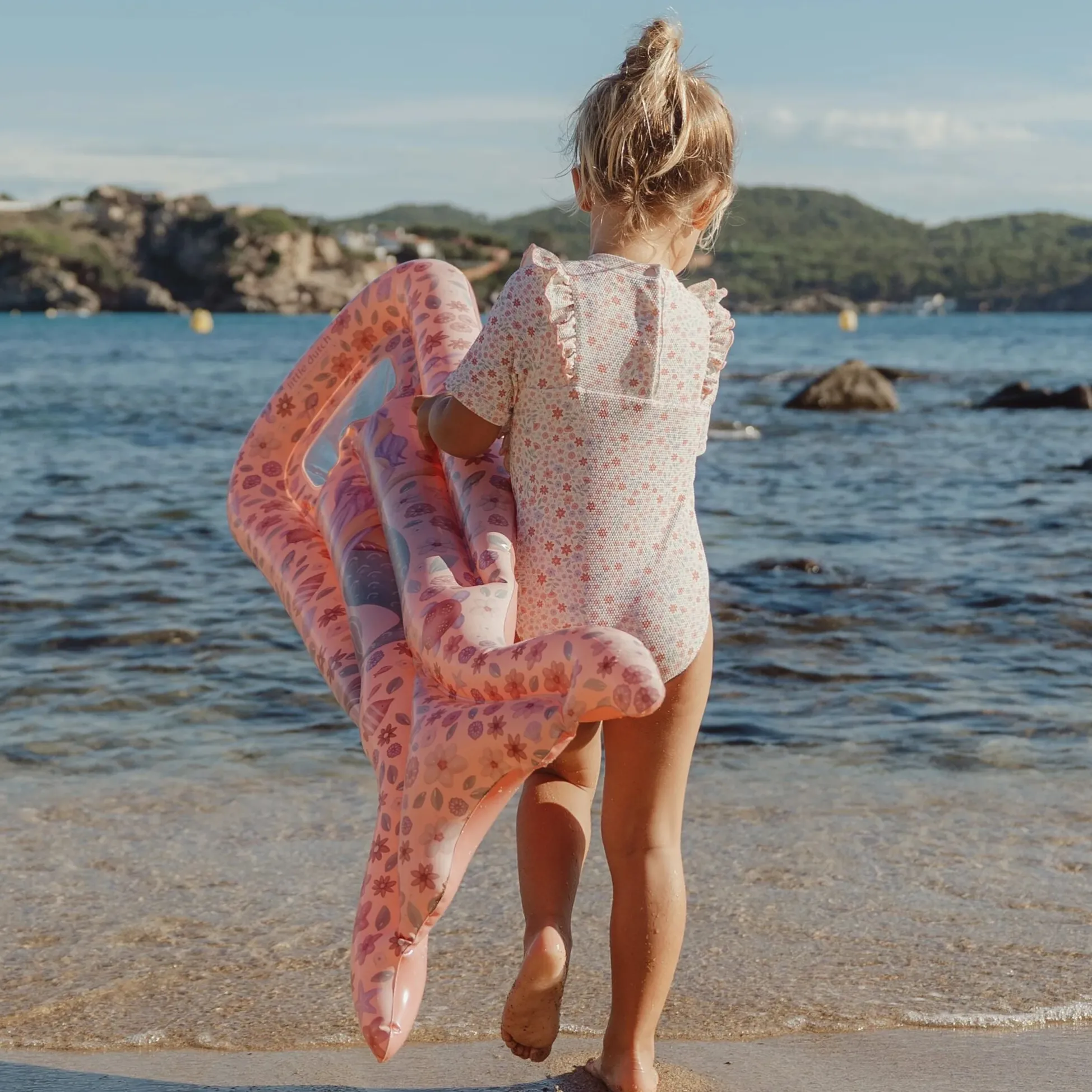 Swimsuit short sleeves - Floral print