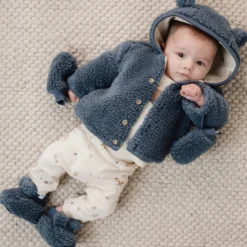 Teddy slippers - Blue - Newborn Naturals