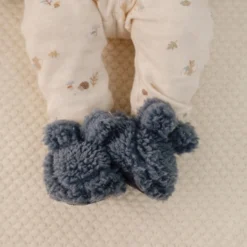 Teddy slippers - Blue - Newborn Naturals