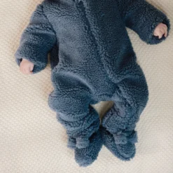 Teddy slippers - Blue - Newborn Naturals