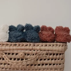 Teddy slippers - Pink - Newborn Naturals