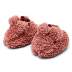 Teddy slippers - Pink - Newborn Naturals