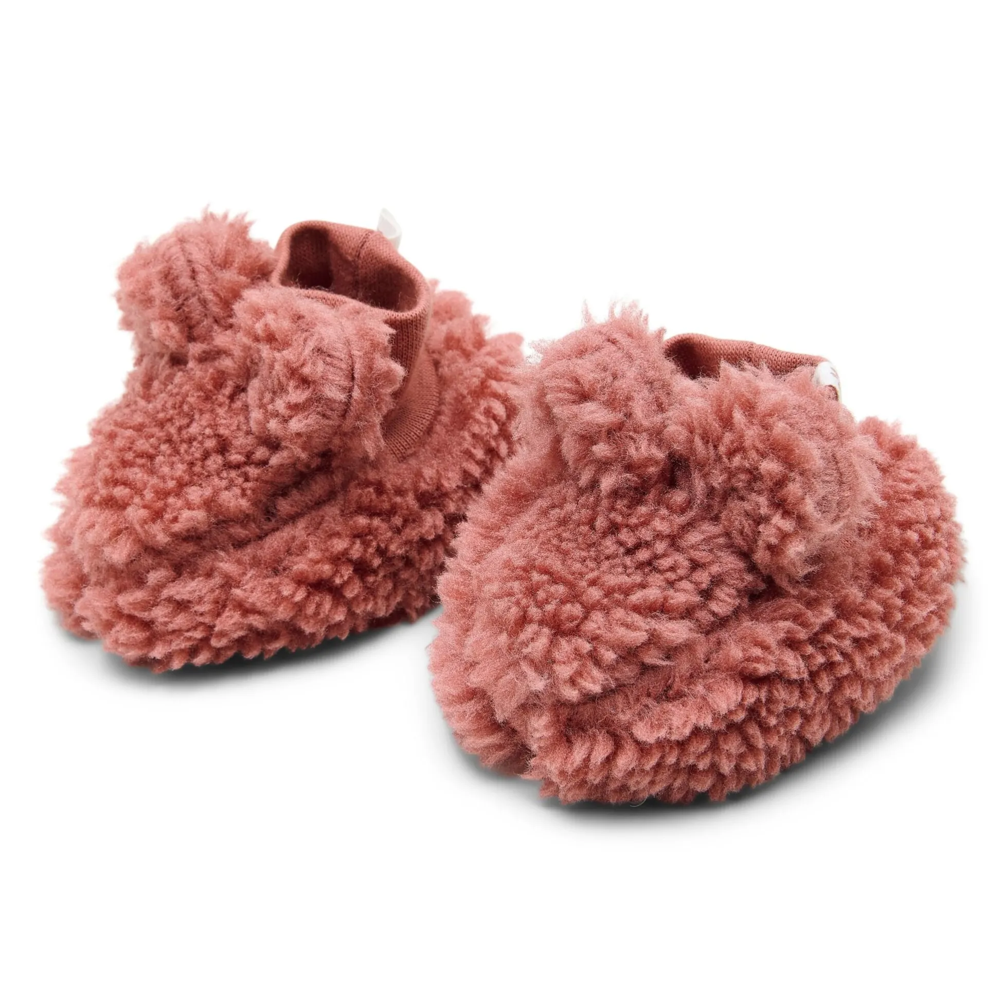 Teddy slippers - Pink - Newborn Naturals