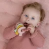 Teething toy keychain pink