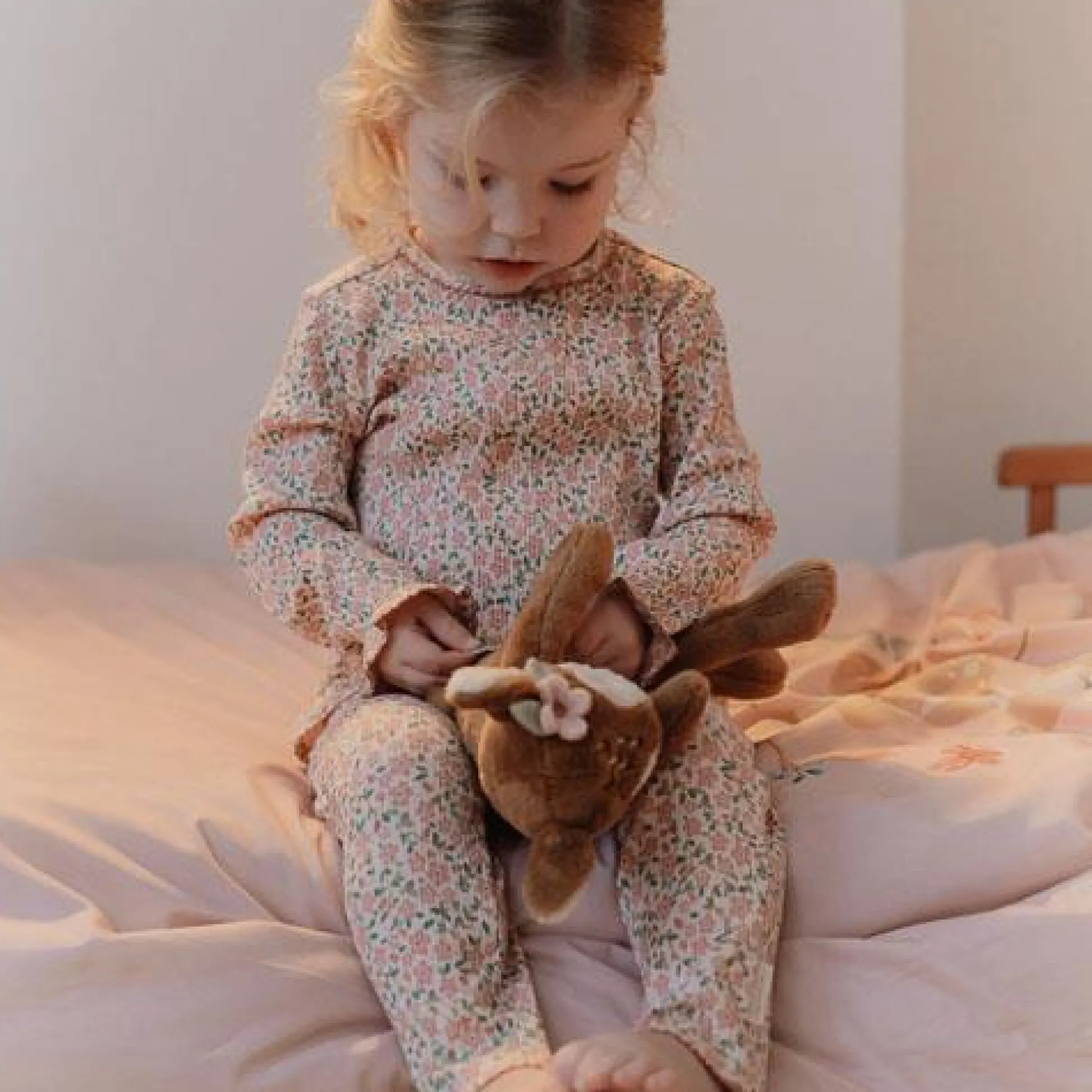 Two -part pajamas - pink - Fairy Garden - Fairy Floral