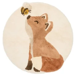 Vos - Beige - Forest Friends rug