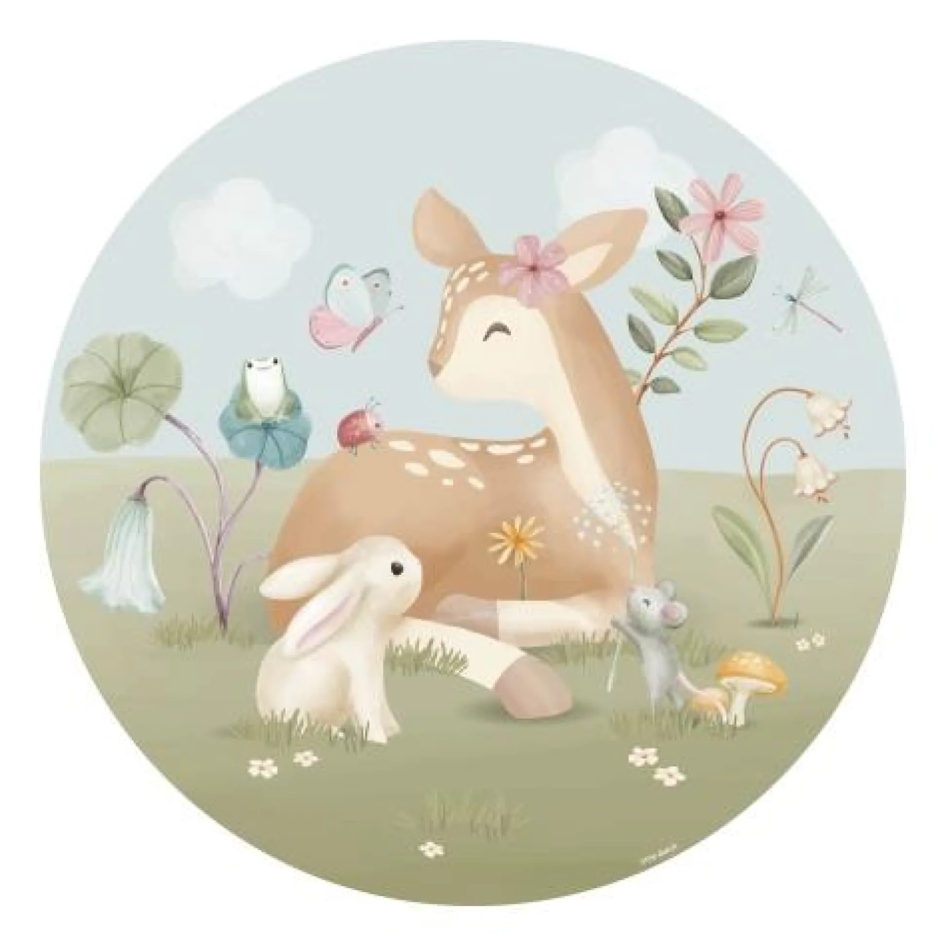 Wallpaper circle - Multicolored - Fairy Garden