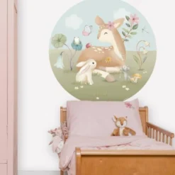 Wallpaper circle - Multicolored - Fairy Garden