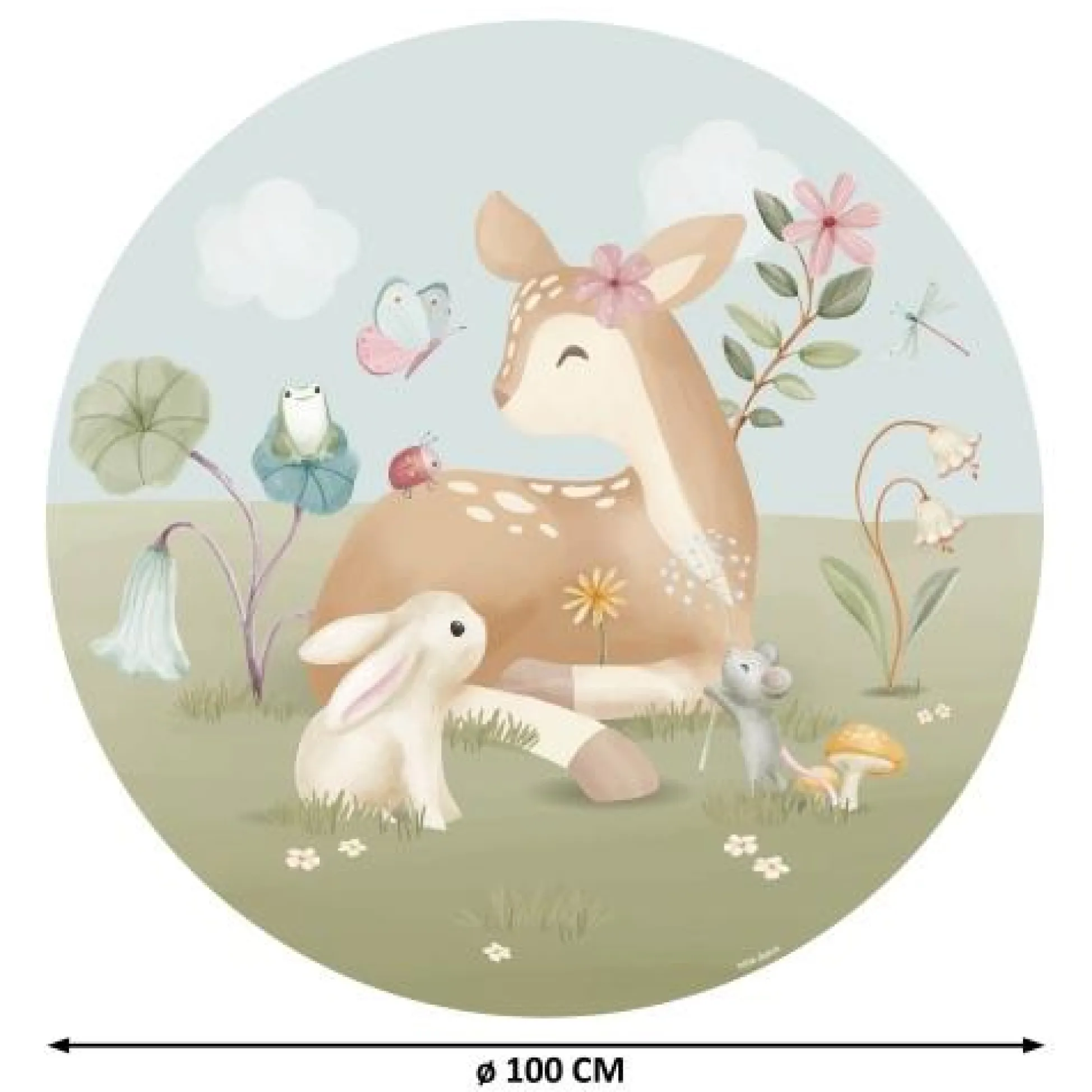 Wallpaper circle - Multicolored - Fairy Garden