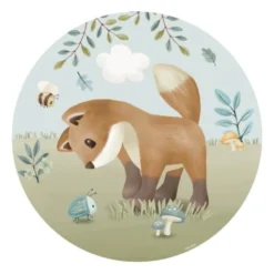 Wallpaper circle - Multicolored - Forest Friends