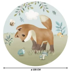 Wallpaper circle - Multicolored - Forest Friends