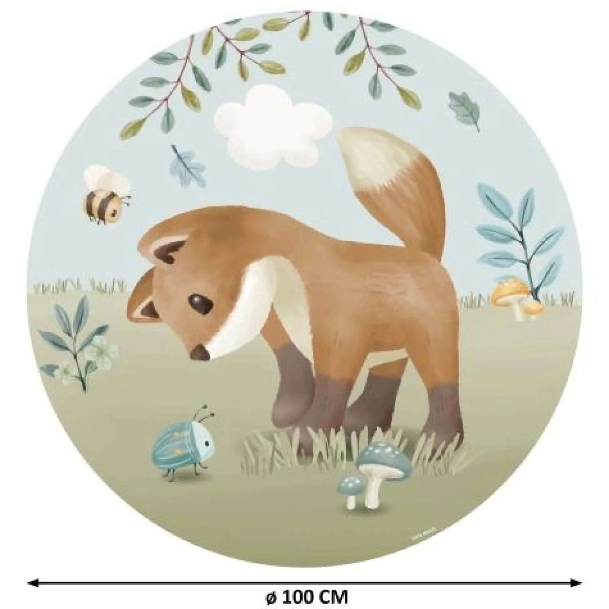 Wallpaper circle - Multicolored - Forest Friends