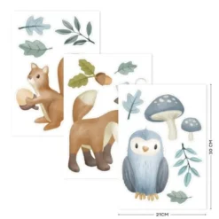 Wall stickers - Multicolored - Forest Friends