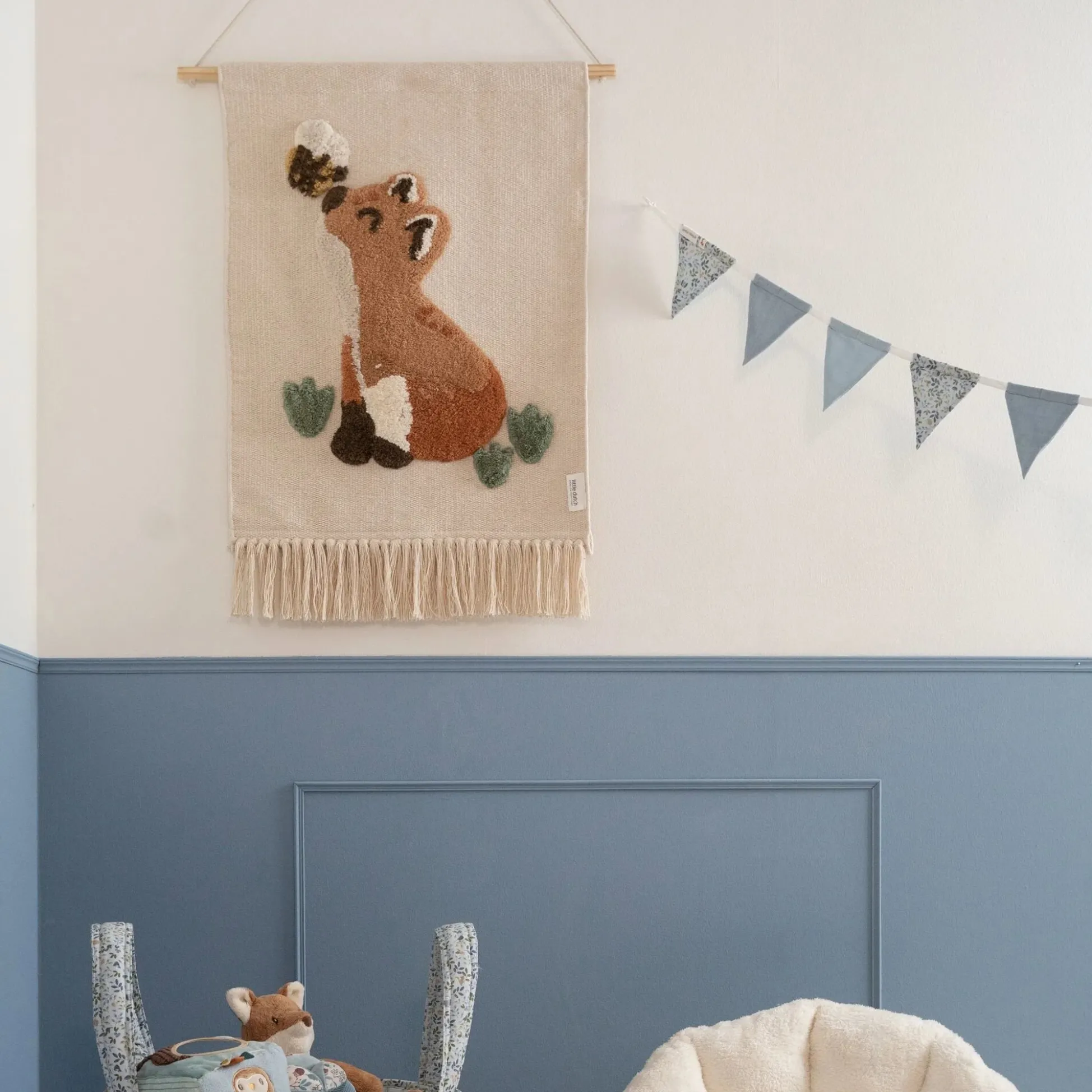 Wall tapestry fox - White - Forest Friends