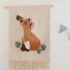 Wall tapestry fox - White - Forest Friends