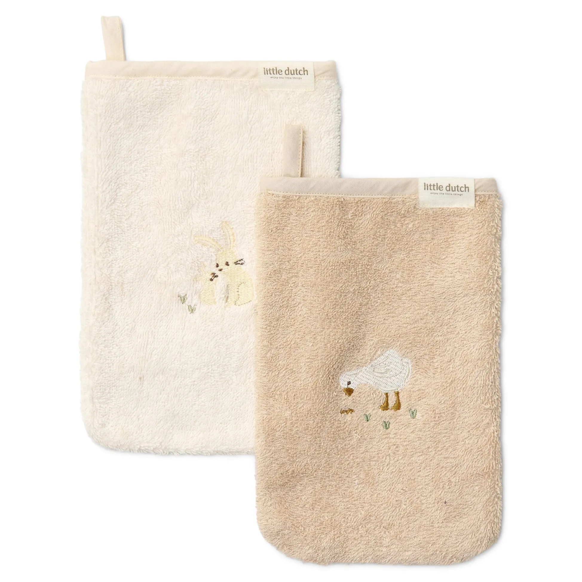 Washcloth set - White - Newborn Naturals - Baby Bunny